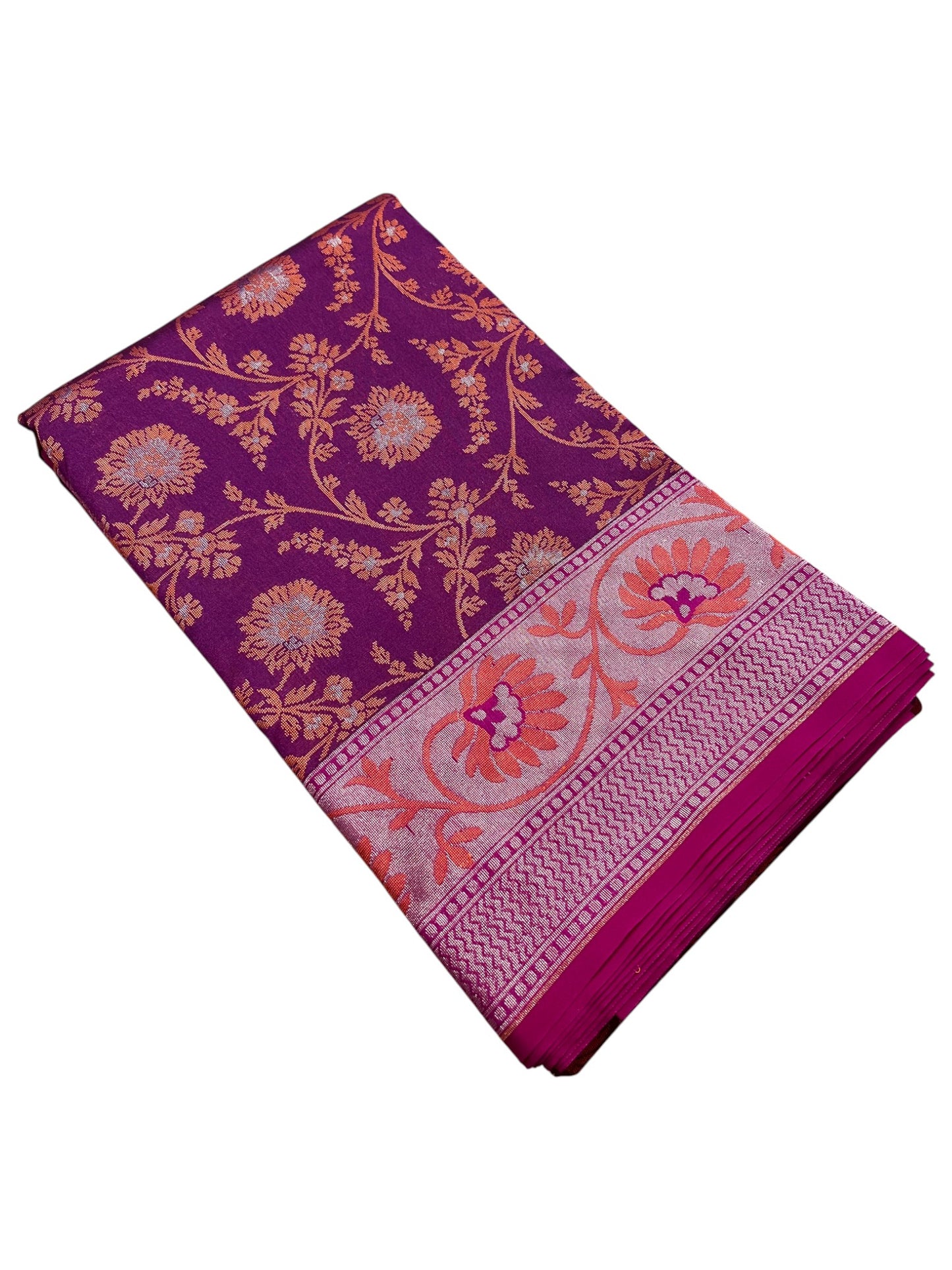 Southloom  Banarasi Silk Saree with Woven Work on Body and Borders