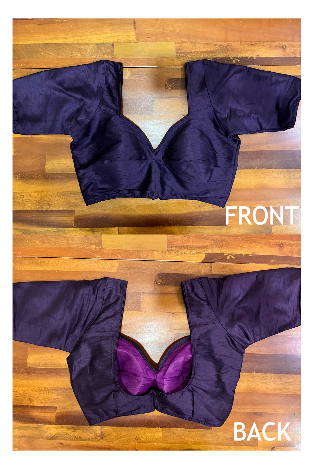 Southloom Purple Raw Silk Ready Made Blouse