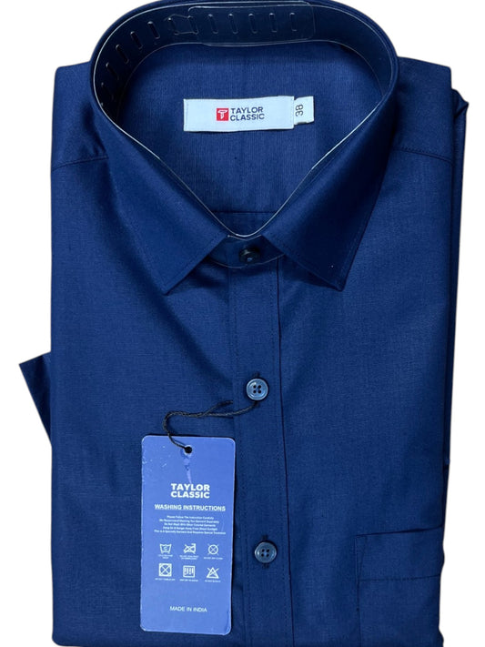 Southloom Pure Cotton Blue Plain Shirt SLSHIRT 38 HS