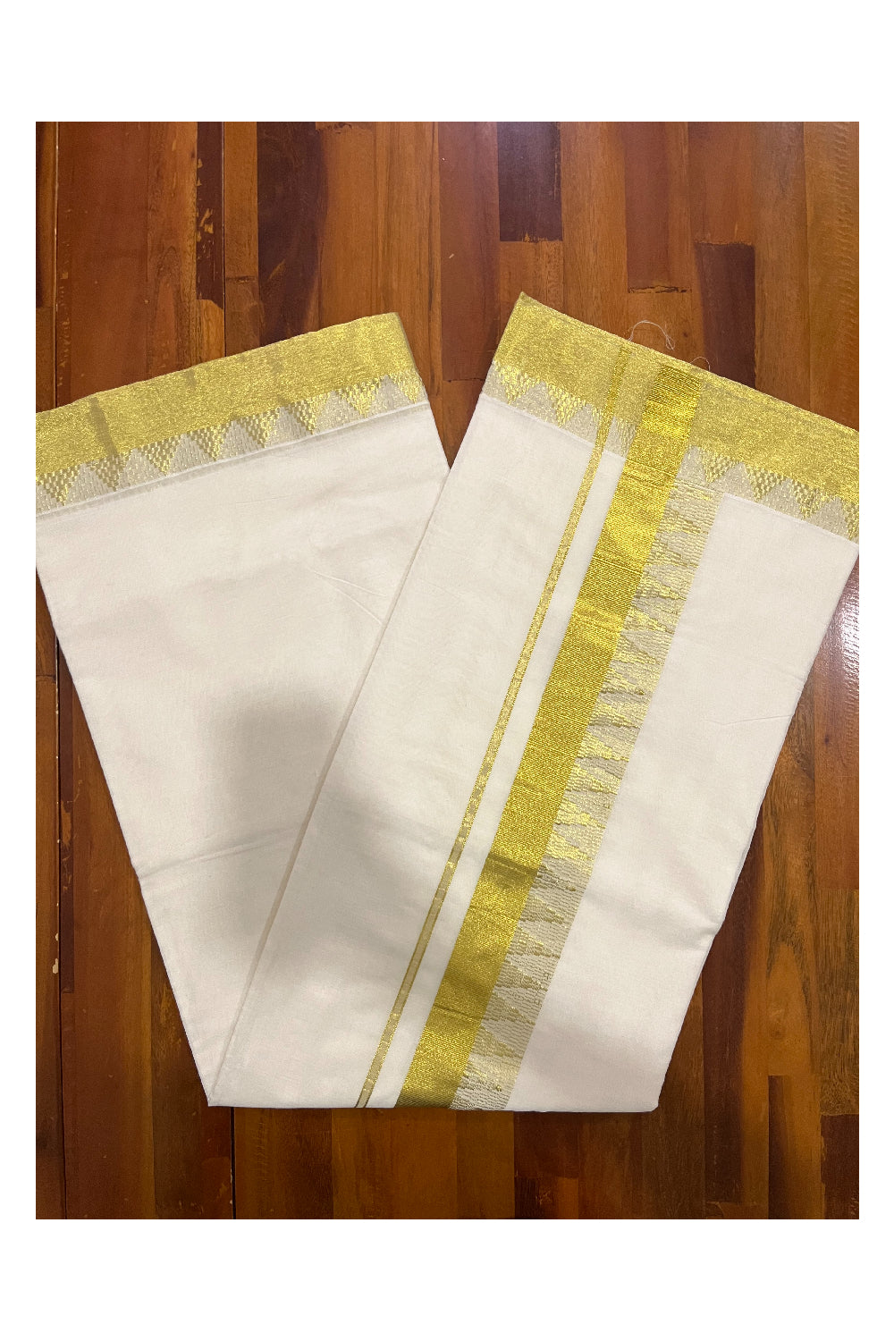 Kerala Pure Cotton Saree with Kasavu Temple Woven Border