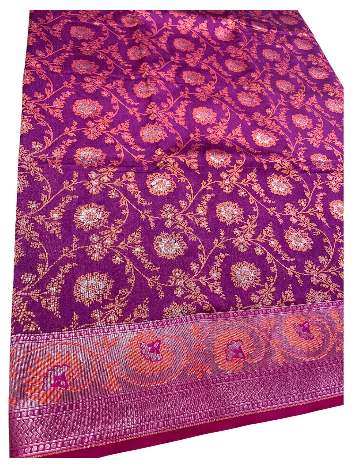 Southloom  Banarasi Silk Saree with Woven Work on Body and Borders