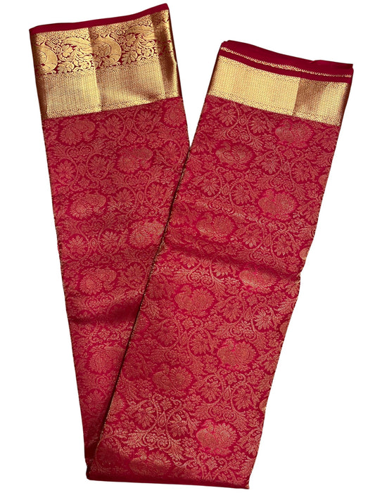 Southloom Pure Handloom Bridal Kanchipuram Silk Saree with Korvai Work