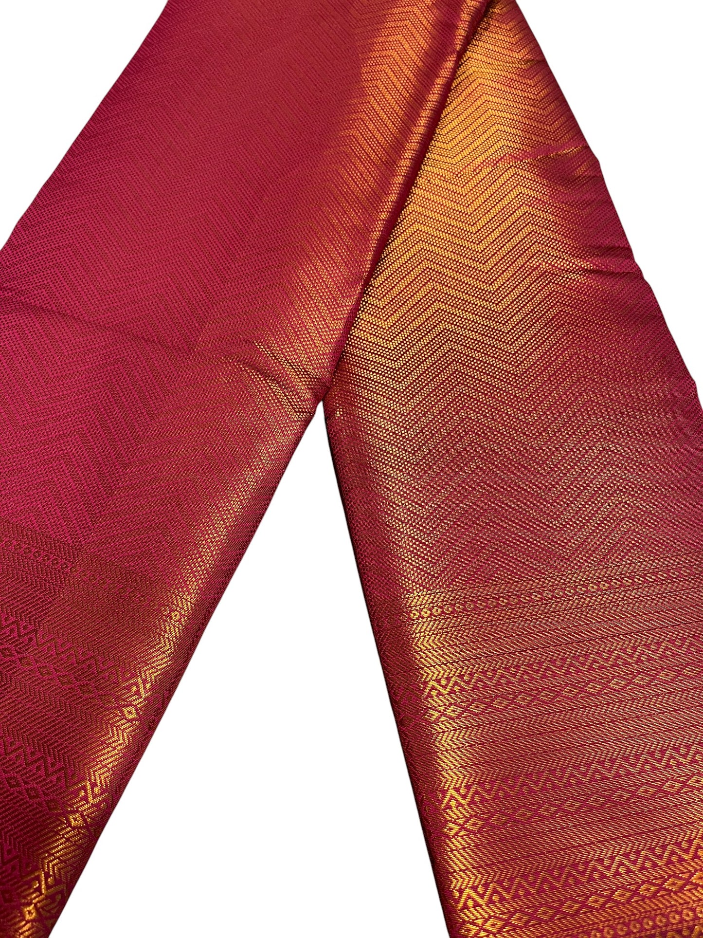 Southloom Premium Semi Silk Zari Work Brocade Saree in Bridal Magenta with Matching Pallu