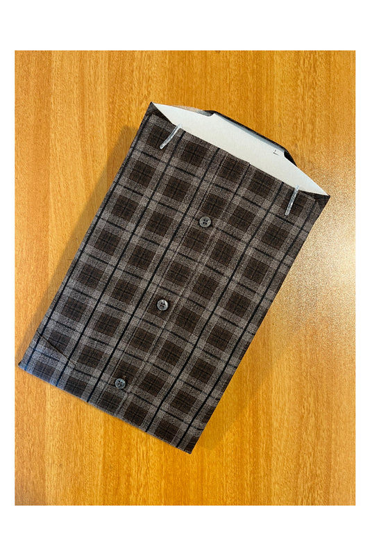 Pure Cotton Brown Check Shirt (44 HS)