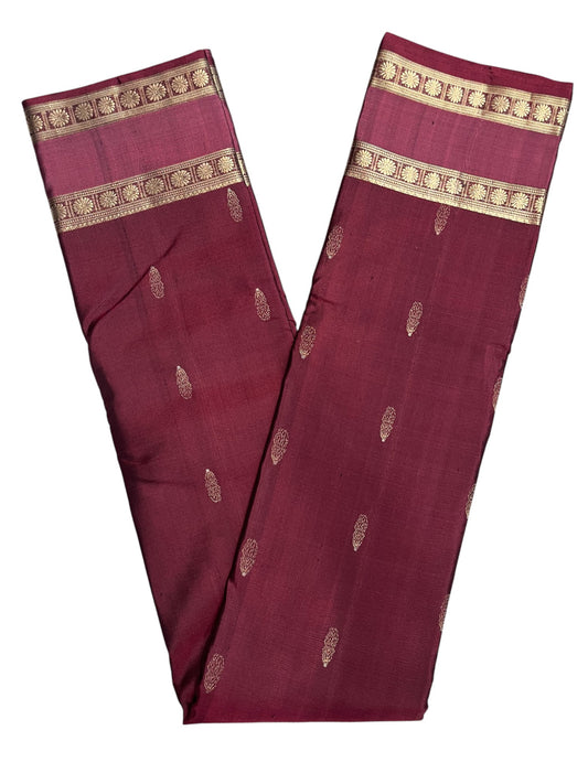 Southloom Pure Handloom Bridal Kanchipuram Silk Saree with Korvai Work