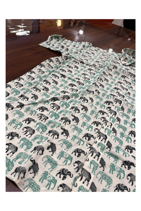 Southloom Jaipur Pure Cotton Printed Shirt For Men (3XL)