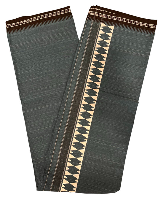 Southloom Blue Printed Single Mundu / Otta Mundu / Lungi (South Indian Kerala Dhoti)