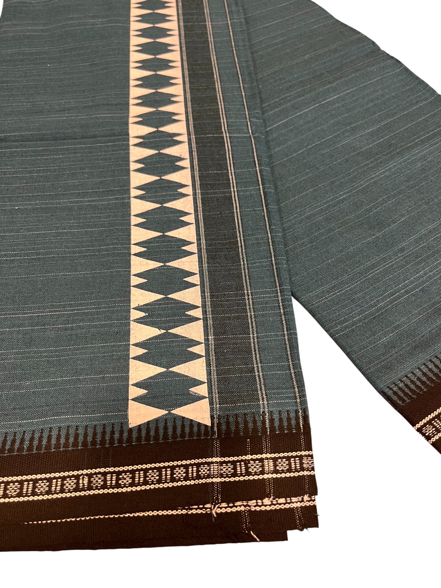 Southloom Blue Printed Single Mundu / Otta Mundu / Lungi (South Indian Kerala Dhoti)