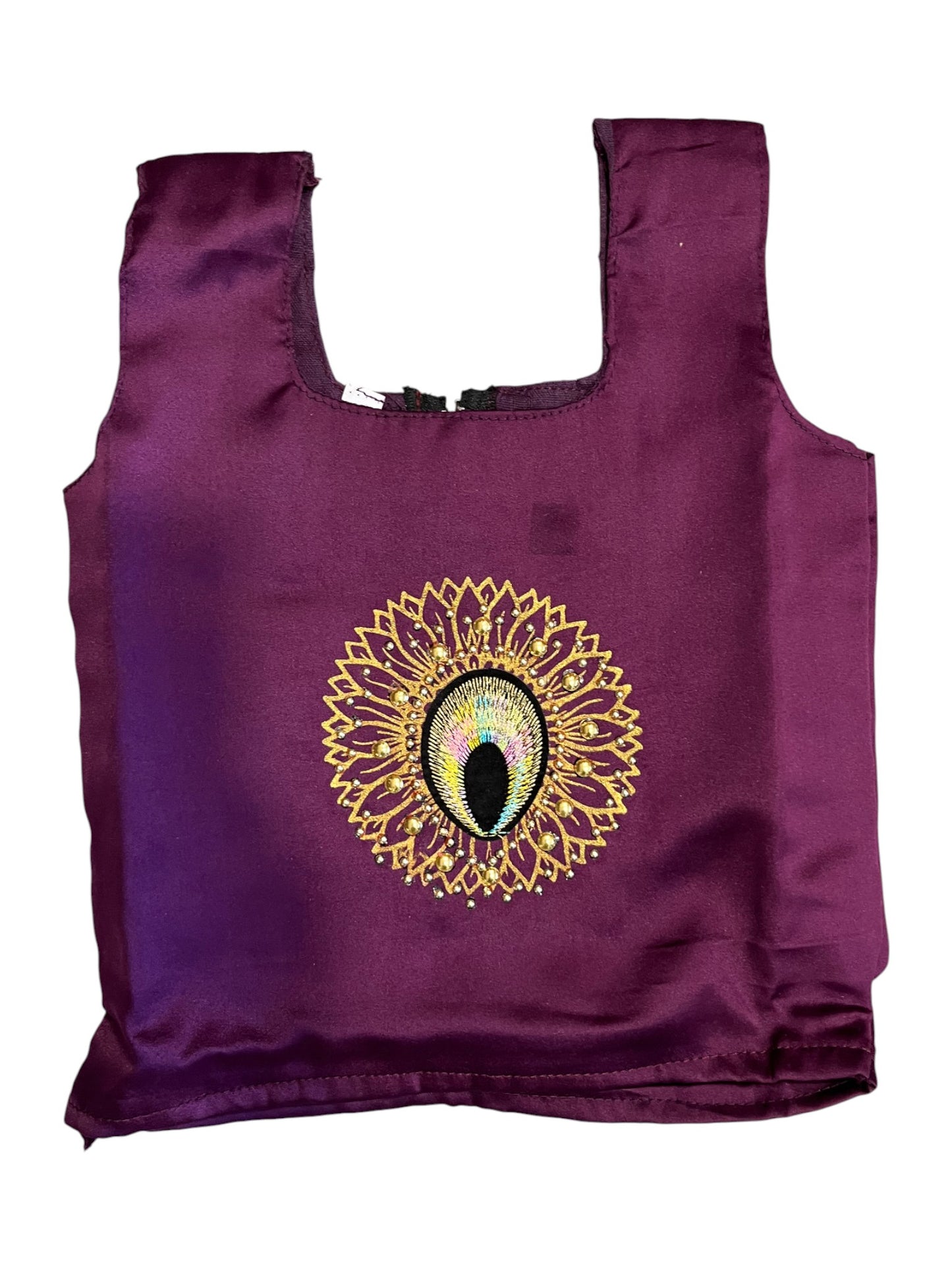 Southloom Kerala Tissue pavada and Blouse with Embroidery Work  (Age 1)