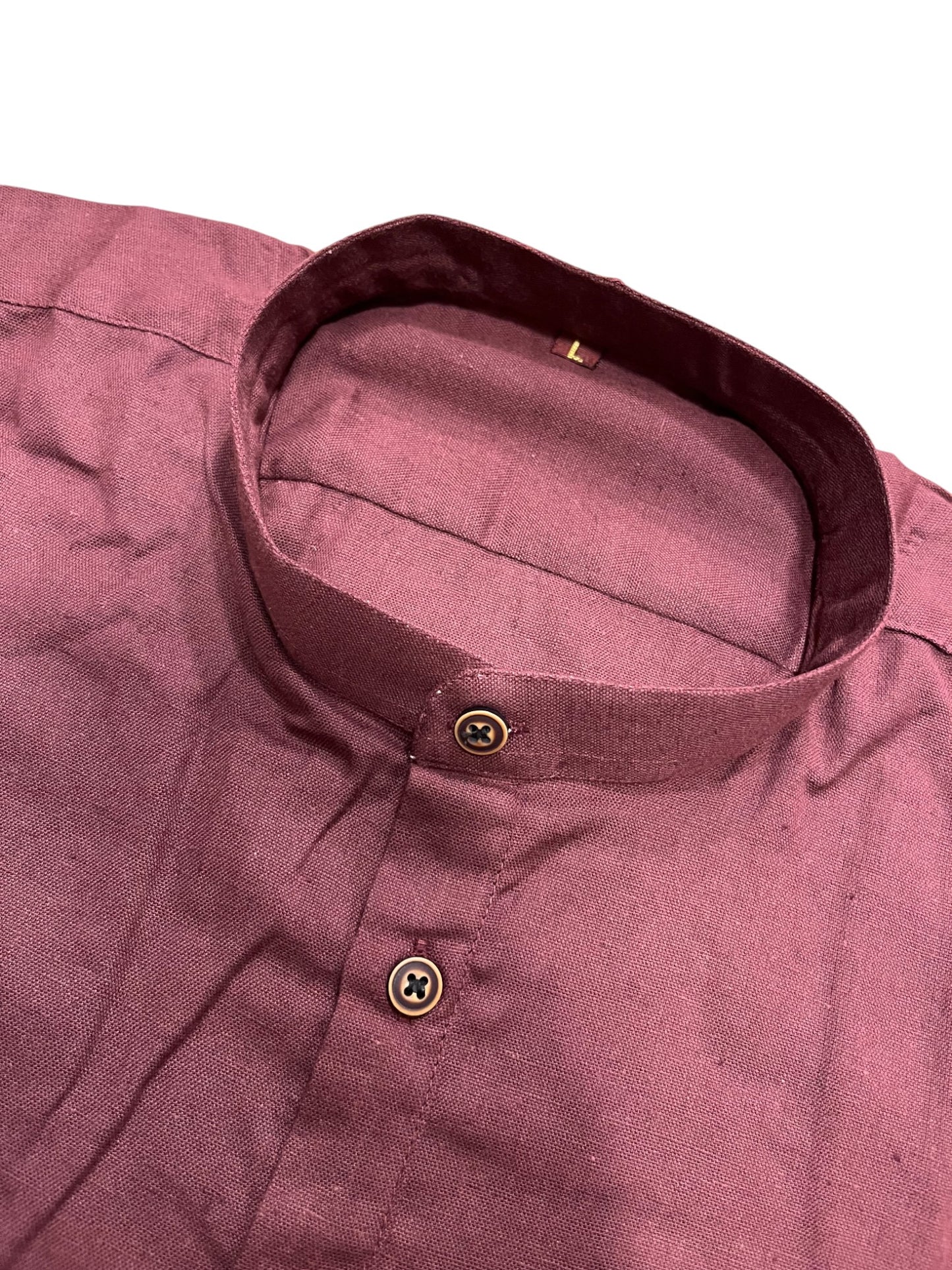 Southloom Maroon Short Cotton Kurta Shirt for Men