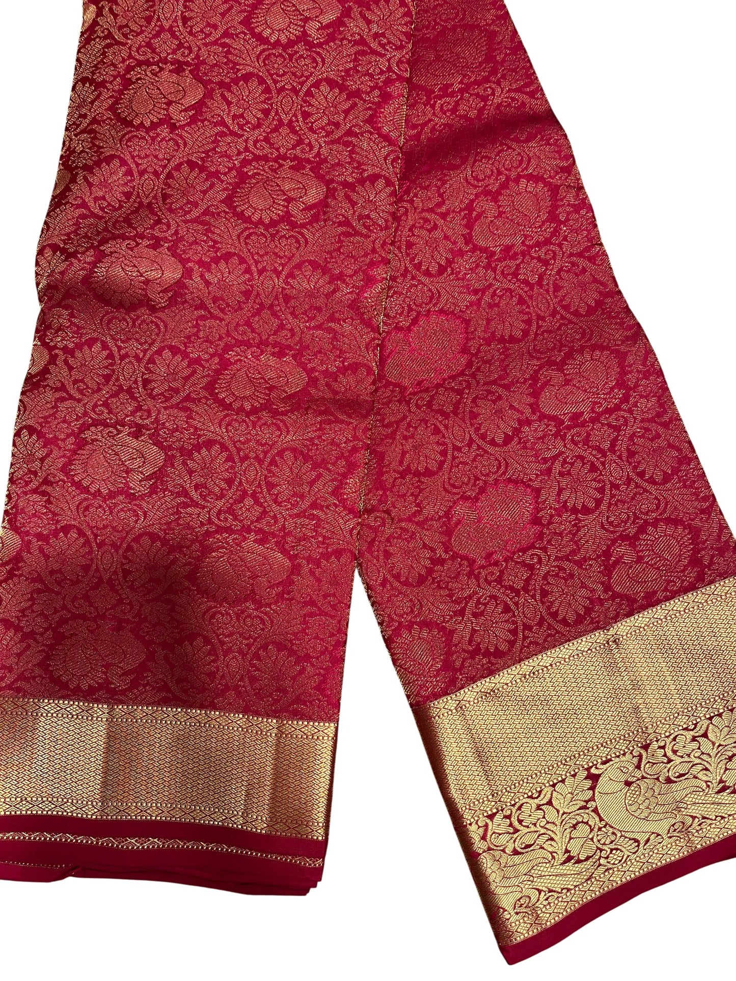 Southloom Pure Handloom Bridal Kanchipuram Silk Saree with Korvai Work