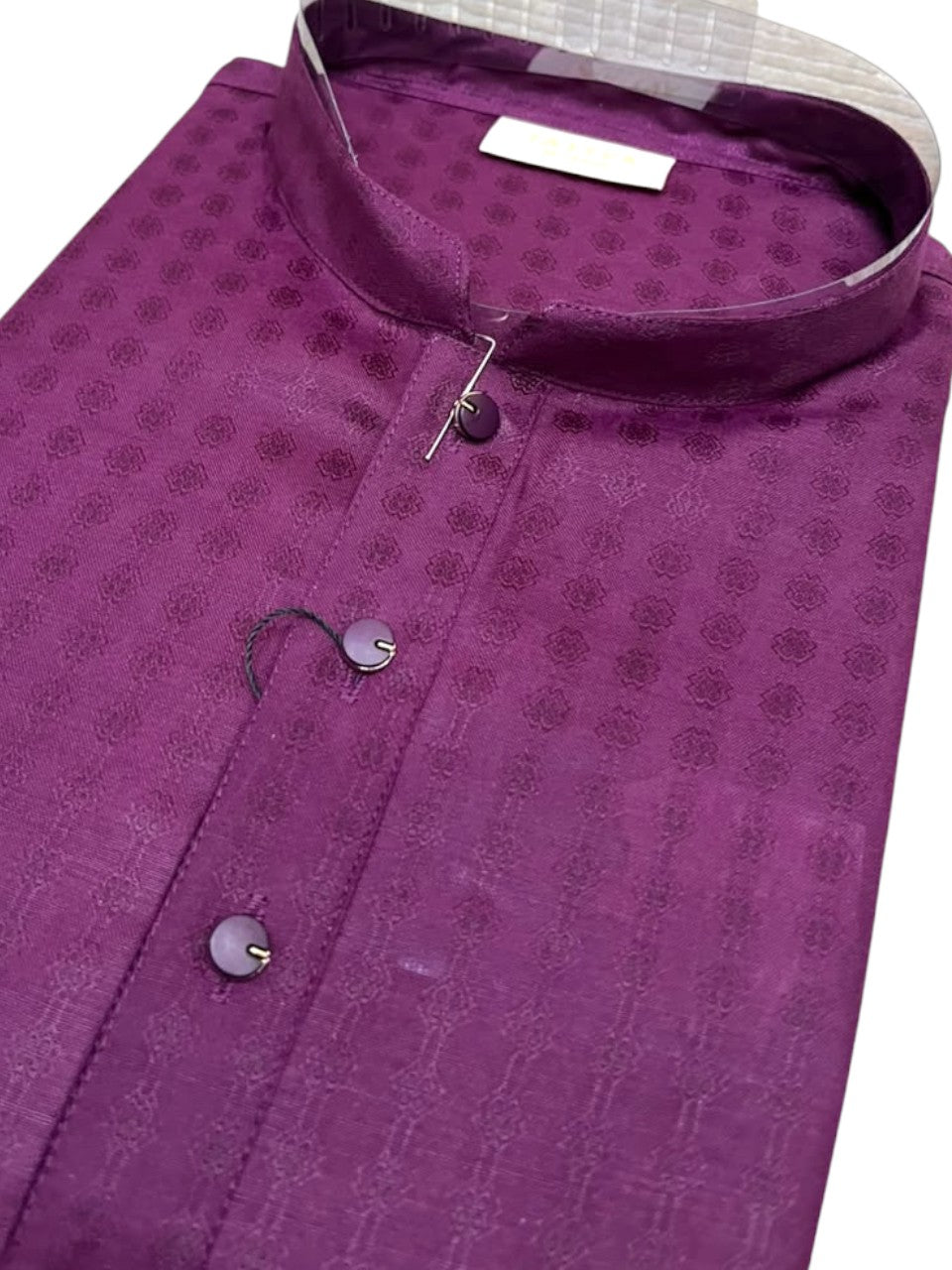 Southloom Purple woven Semi Silk Short Kurta for Men SL590