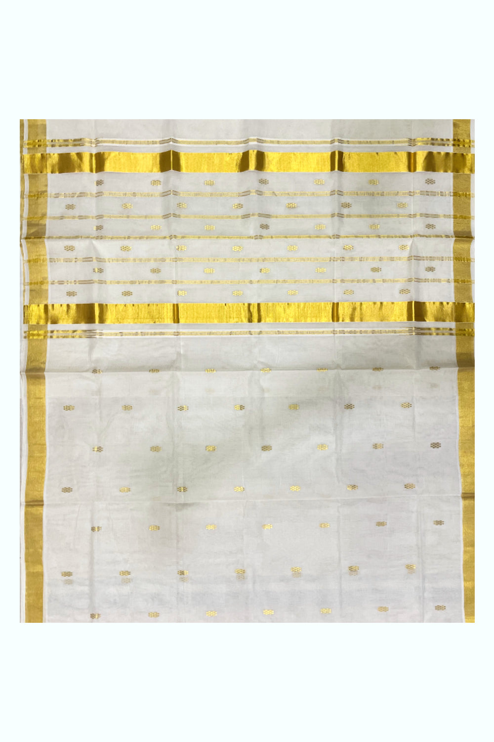 Southloom Premium Handloom Cotton Kasavu Saree with Woven Designs (Vishu 2024 Collection)