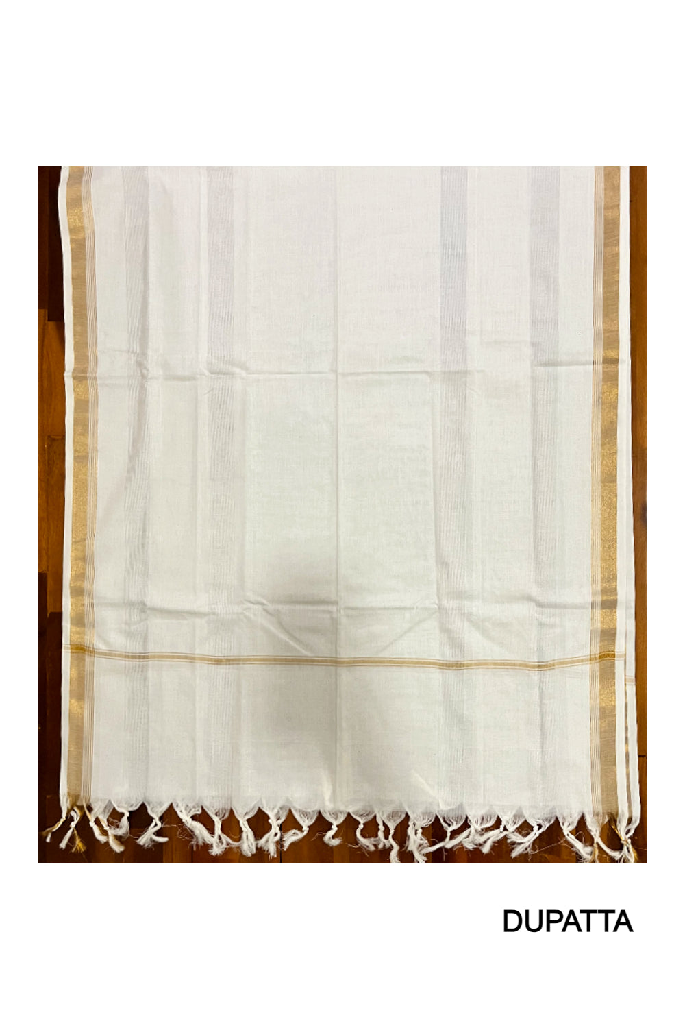 Kerala Cotton Churidar Salwar Material with Kasavu Kathakali Woven Designs (include Shawl / Dupatta)