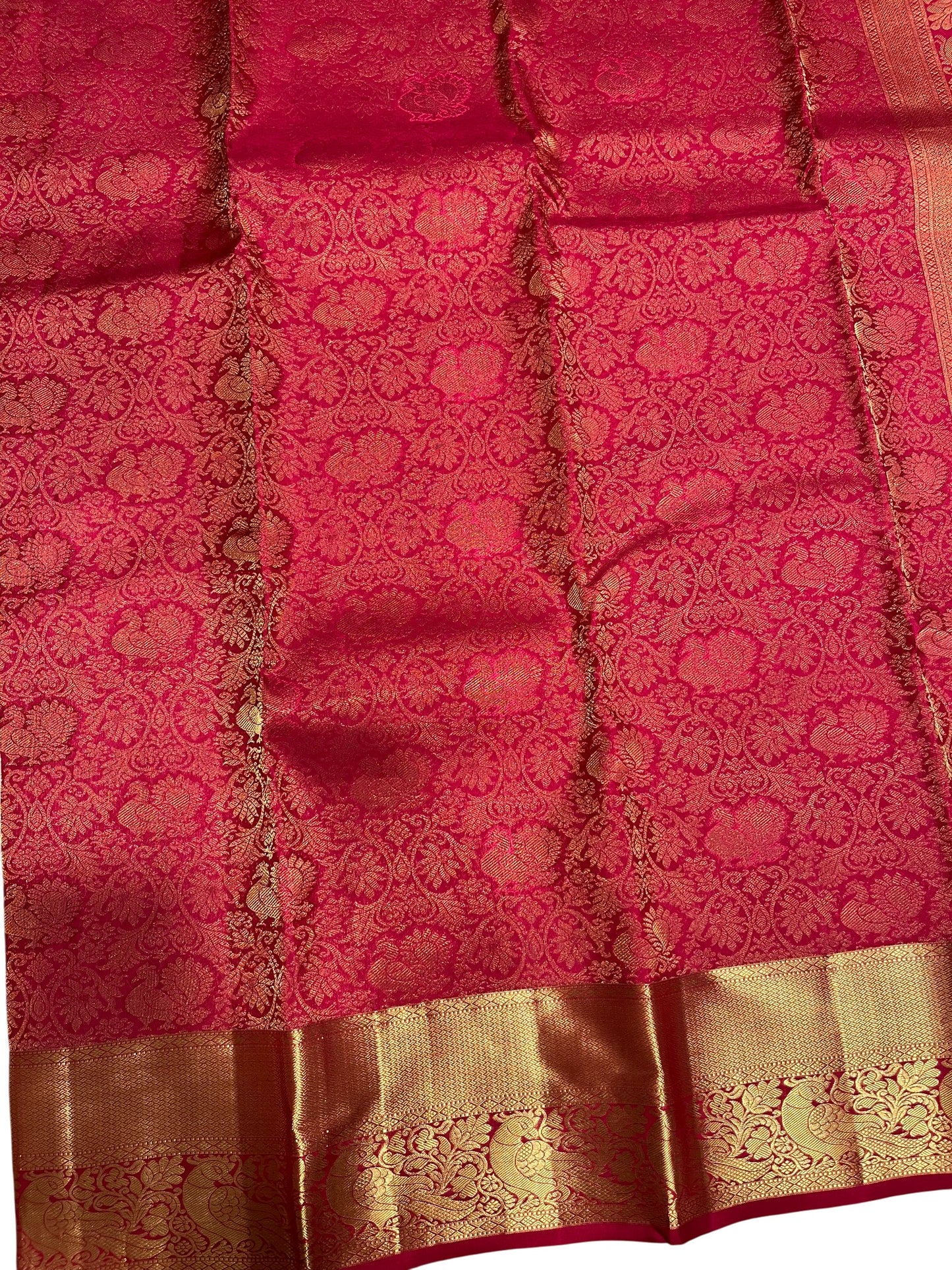 Southloom Pure Handloom Bridal Kanchipuram Silk Saree with Korvai Work