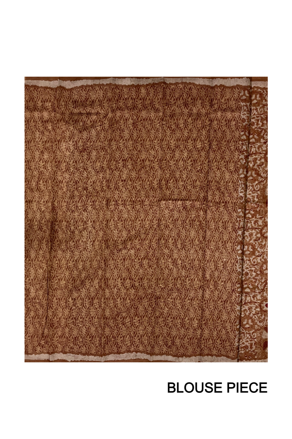 Southloom Art Silk Brown Saree with Floral Prints on Body