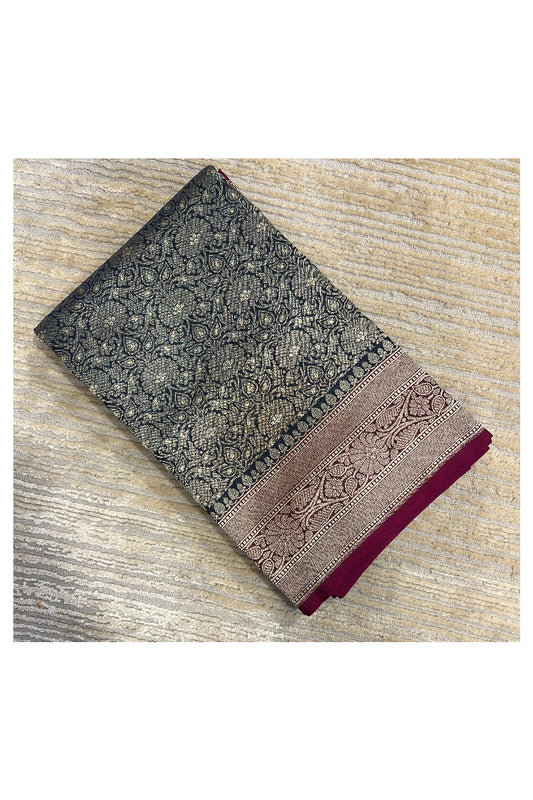 Southloom Banarasi Silk Saree with Woven Work in Blue