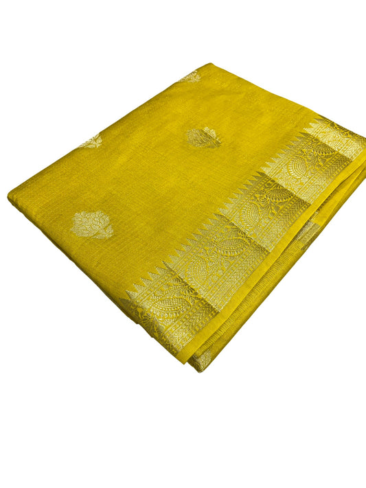 Southloom Georgete Banarasi Silk Saree with Woven Work on Body and Borders