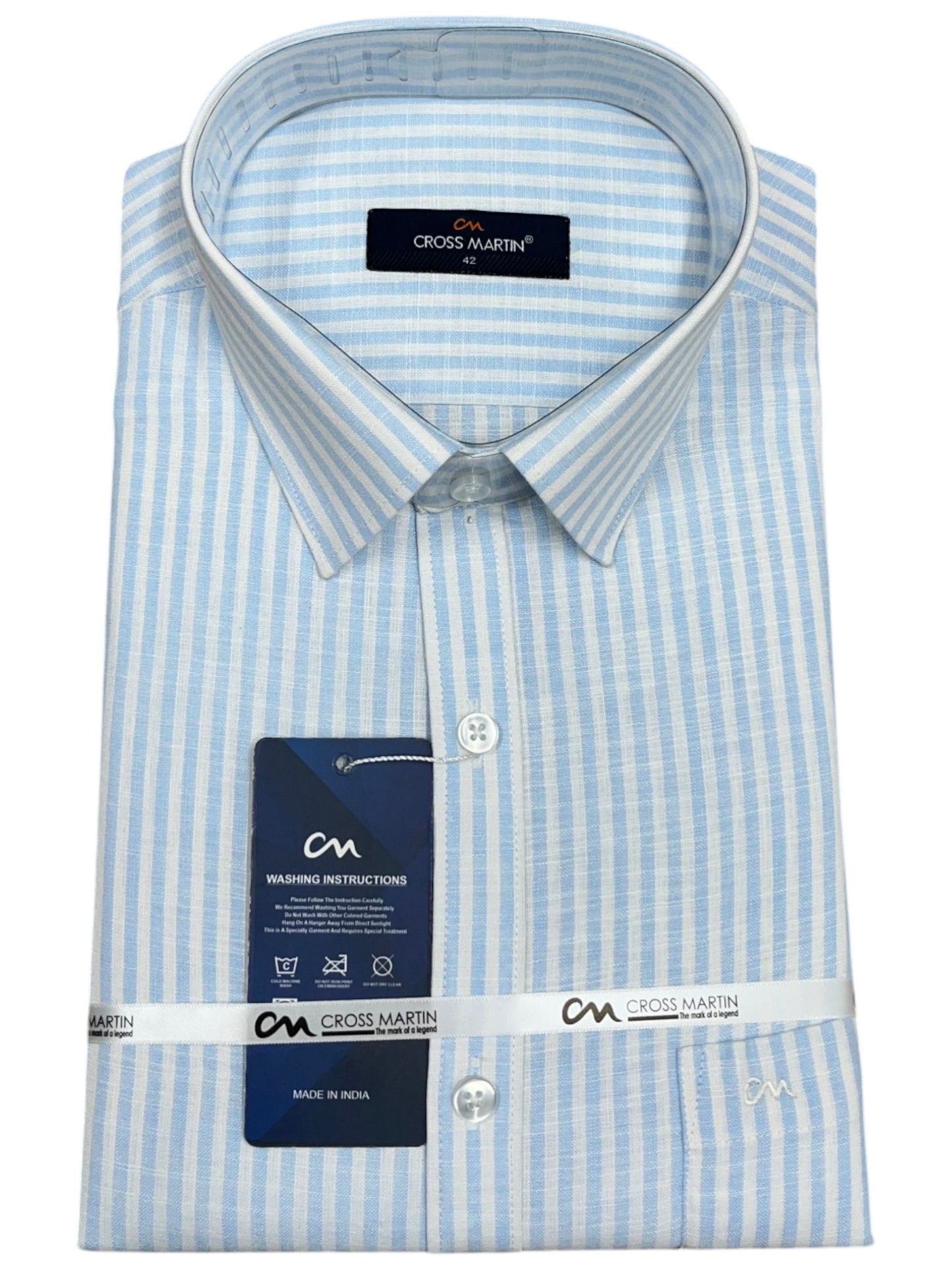 Southloom Pure Cotton Blue Lines Shirt SLSHIRT 42FS
