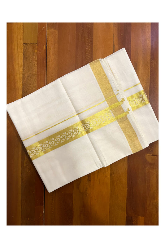 Southloom Premium Handloom Cotton Mundu with Kasavu Woven Border (Onam Mundu 2023)