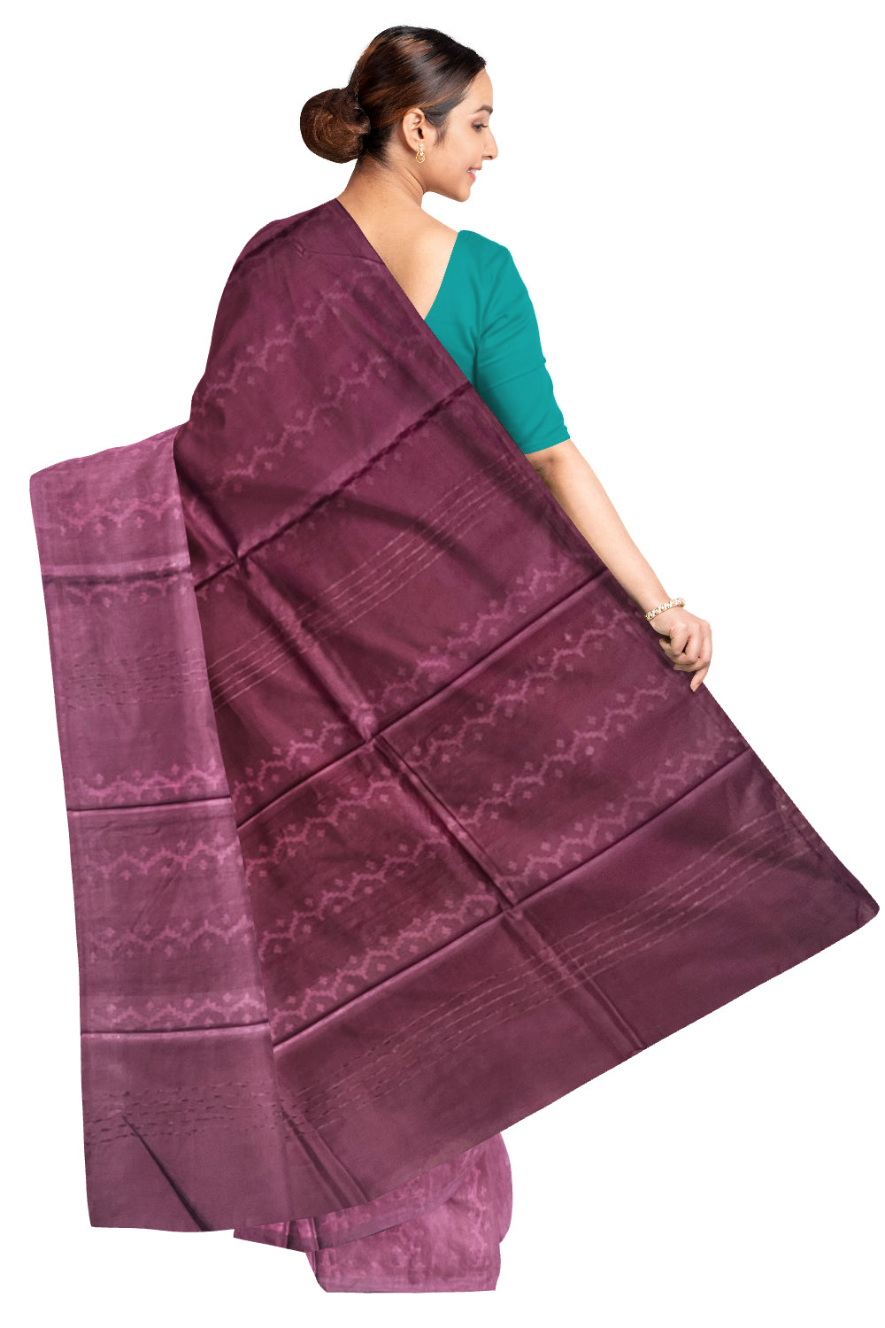 Southloom Semi Silk Maroon Designer Saree