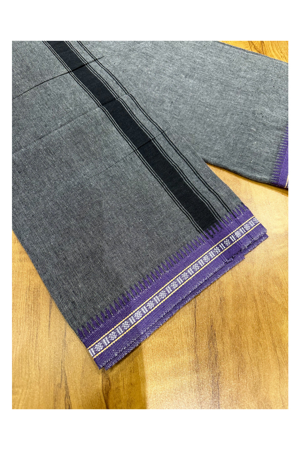 Southloom Grey Single Mundu / Lungi (South Indian Kerala Dhoti)