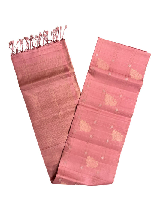 Southloom Pure Handloom Bridal Kanchipuram Silk Saree with Korvai Work