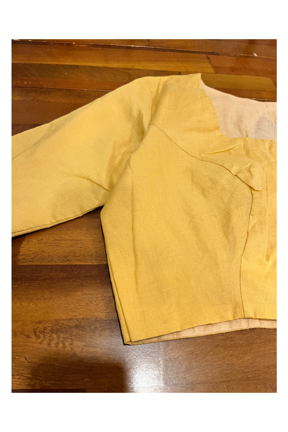 Southloom Yellow Ready Made Blouse With Hand Embroidery Works