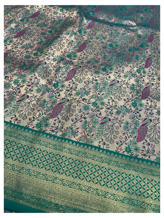 Southloom Semi Silk Saree with Woven Work on Body and Borders