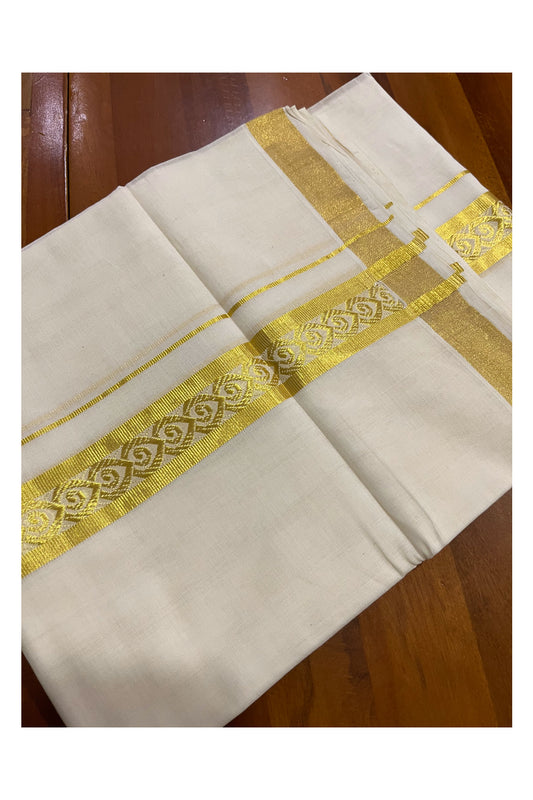 Southloom Premium Handloom Cotton Mundu with Kasavu Woven Border (Onam Mundu 2023)