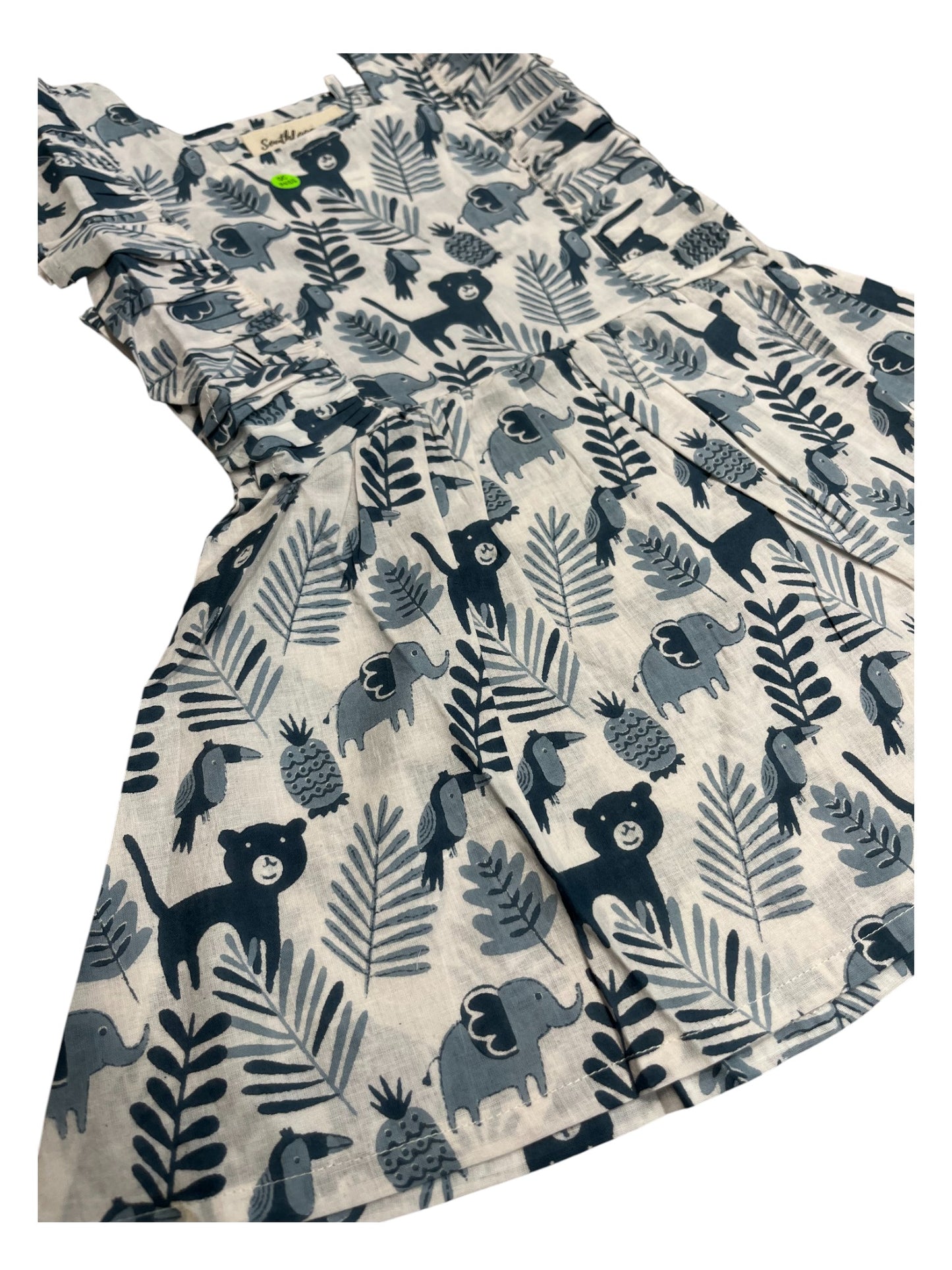 Southloom Pure Cotton Jaipur Printed Frocks for Girls (Age 1-2)