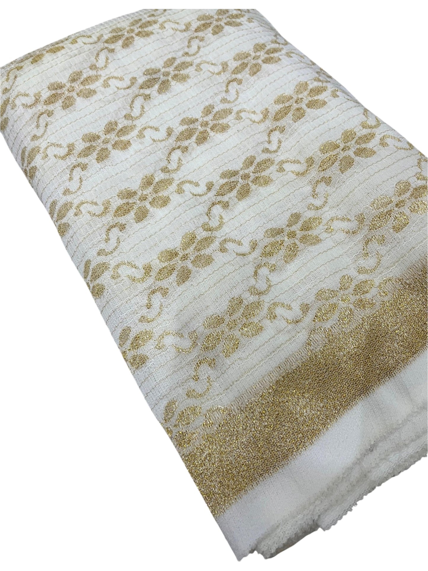 Southloom Chanderi Saree With Golden Zari Work On Body And Borders