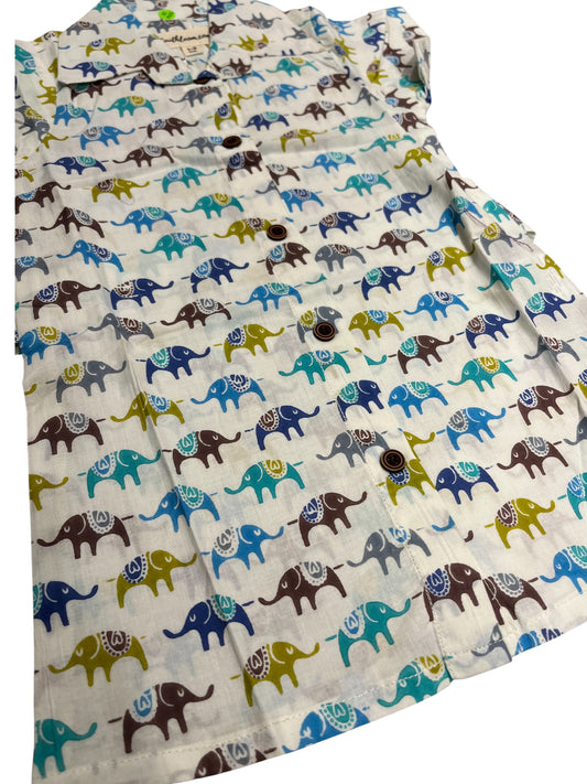 Southloom Pure Cotton Jaipur Printed Frocks for Girls (Age 1-2)