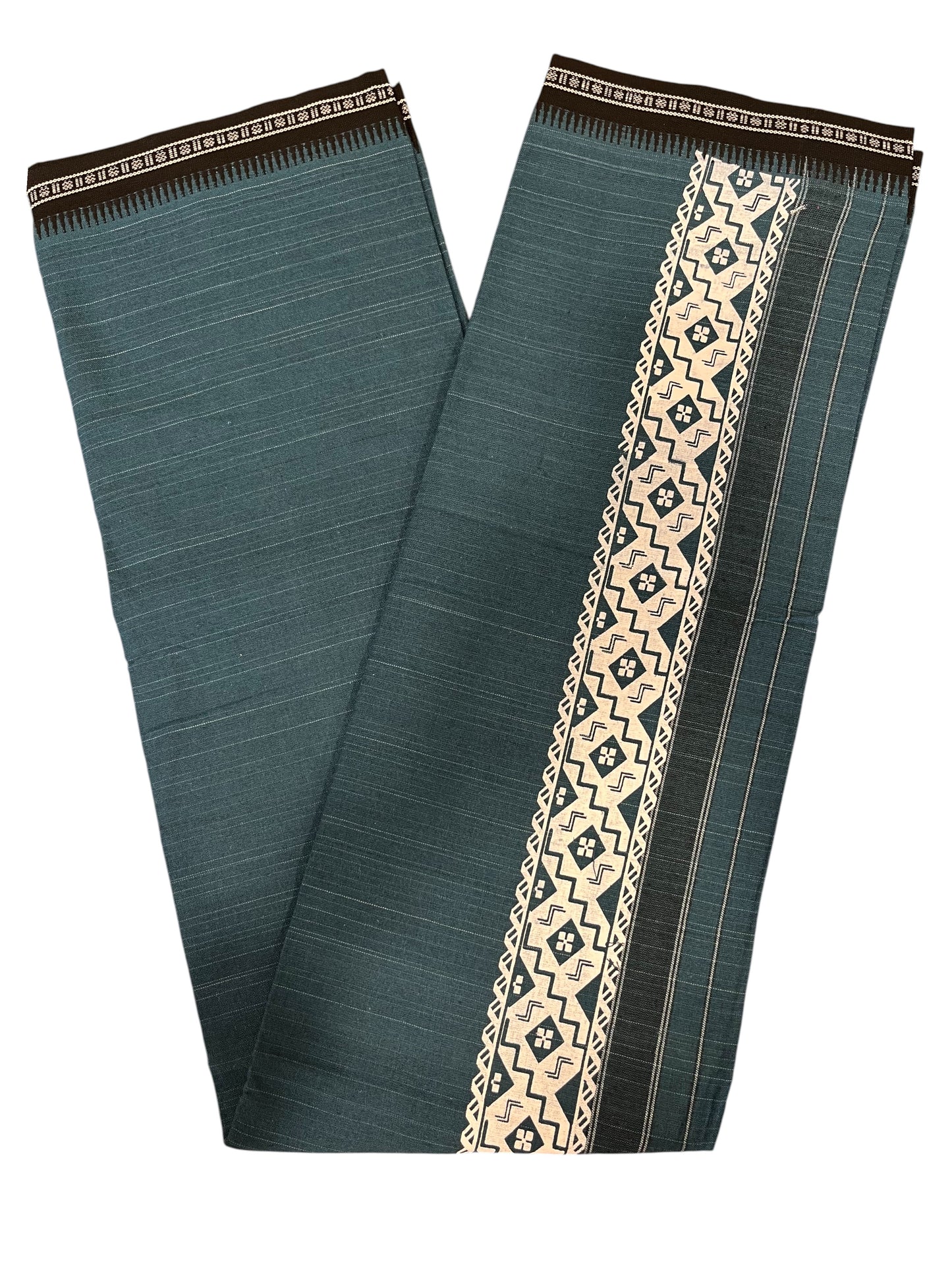Southloom Blue Printed Single Mundu / Otta Mundu / Lungi (South Indian Kerala Dhoti)