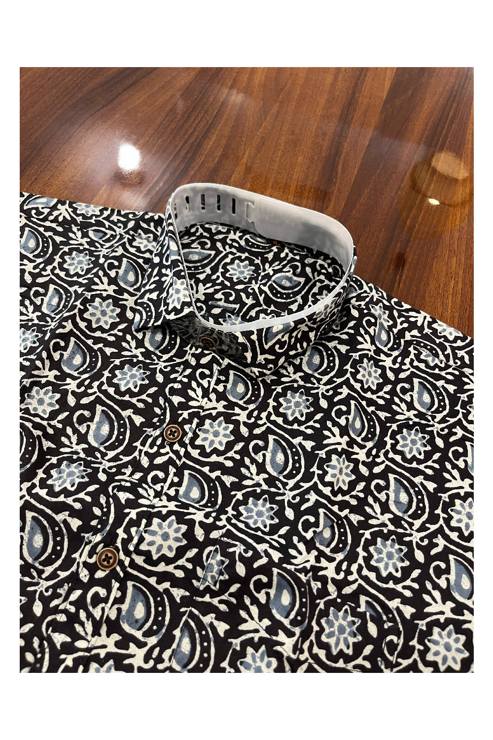 Southloom Jaipur Pure Cotton Printed Shirt For Men (Large)