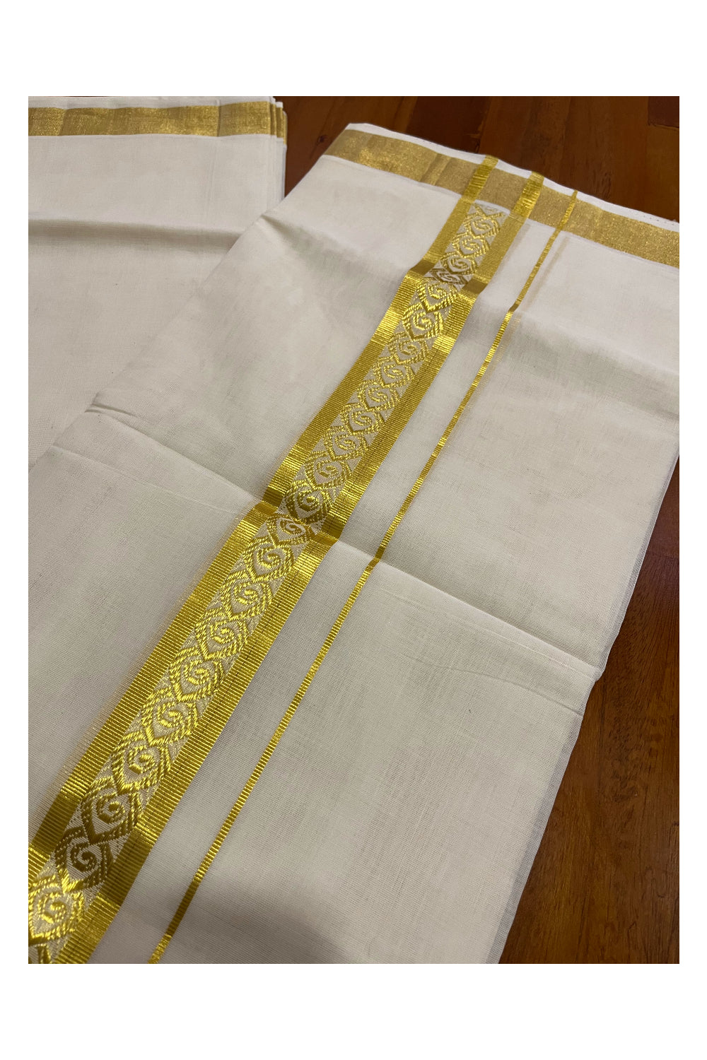 Southloom Premium Handloom Cotton Mundu with Kasavu Woven Border (Onam Mundu 2023)