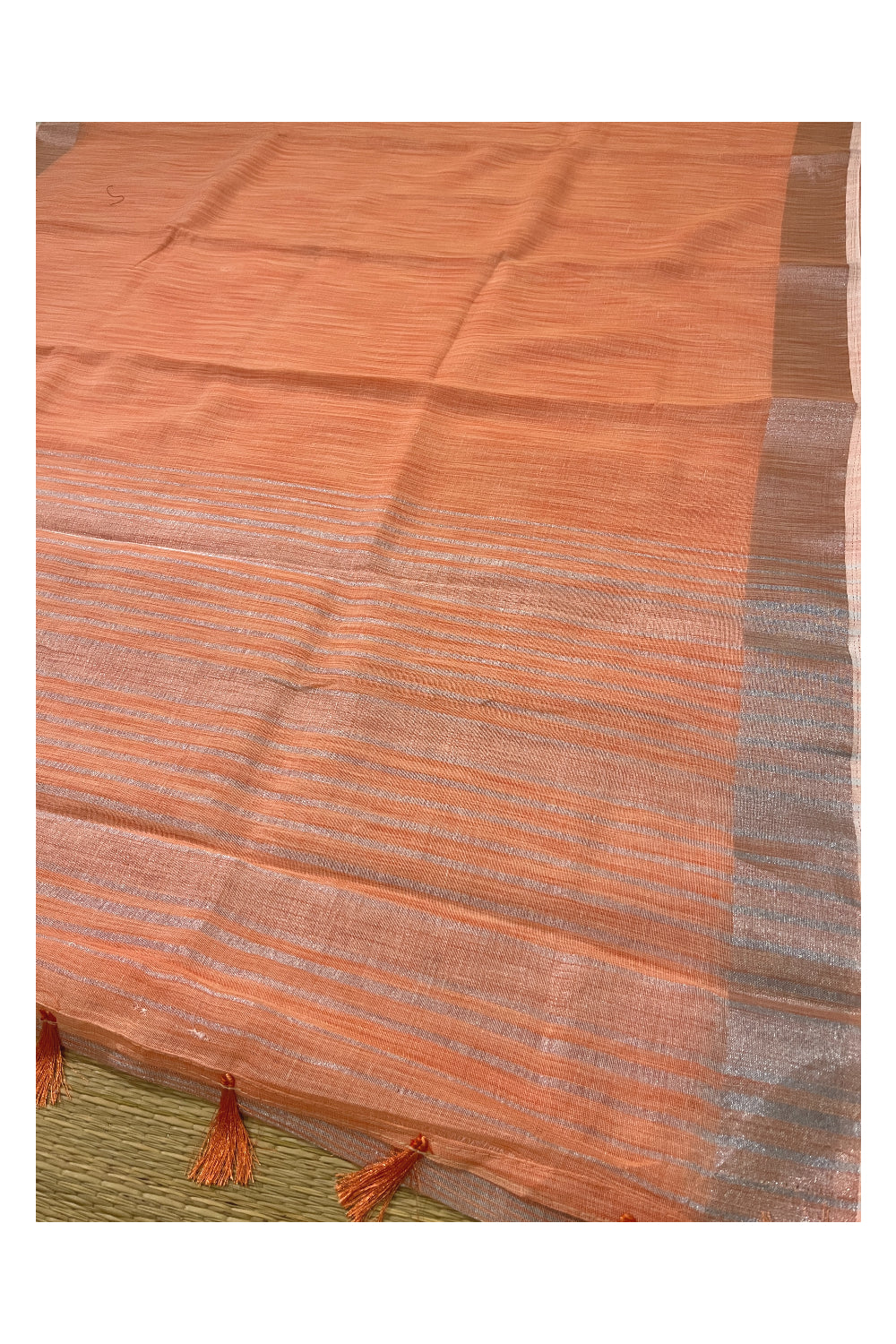 Southloom Cotton Peach Shaded Saree