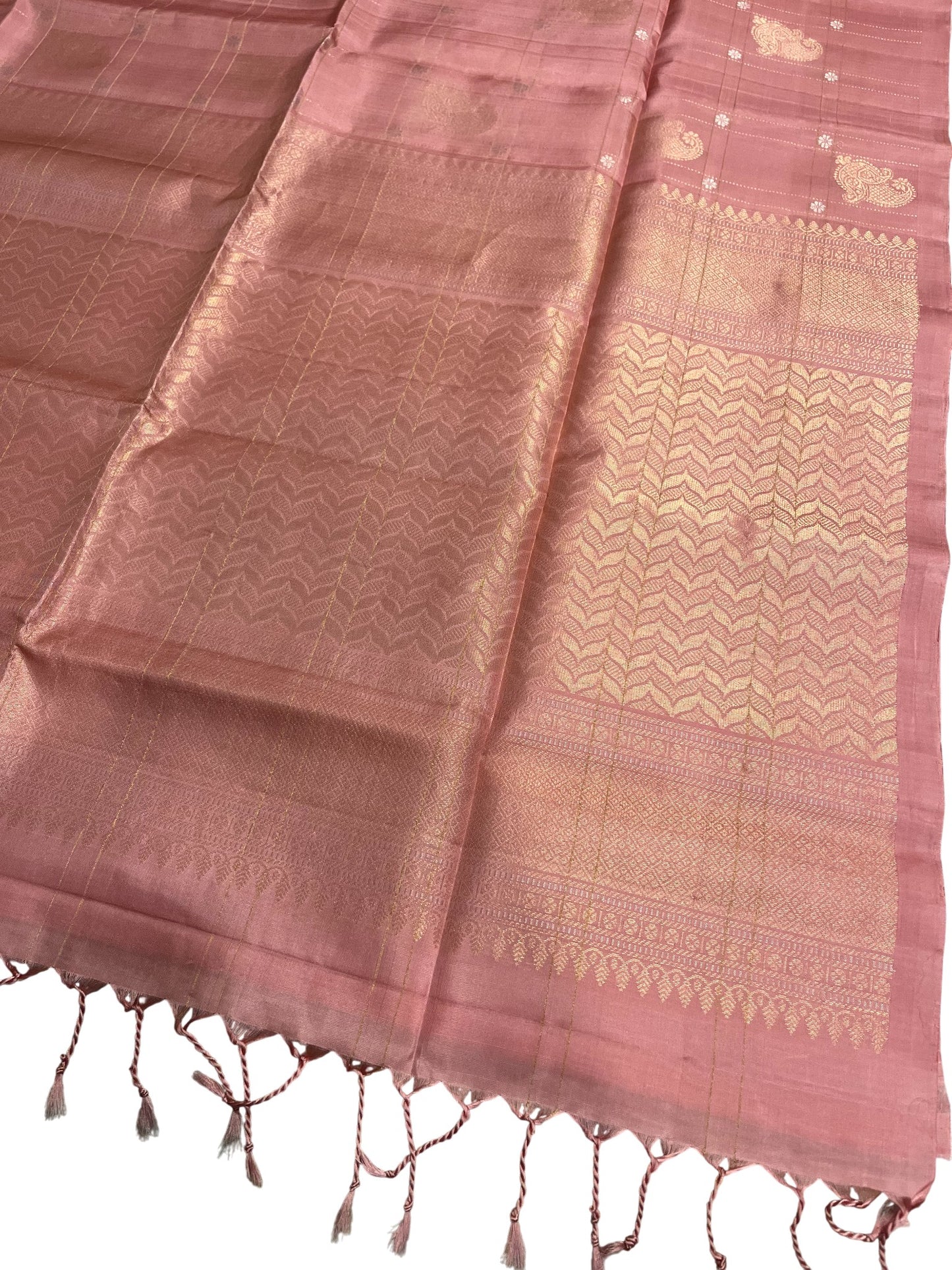 Southloom Pure Handloom Bridal Kanchipuram Silk Saree with Korvai Work