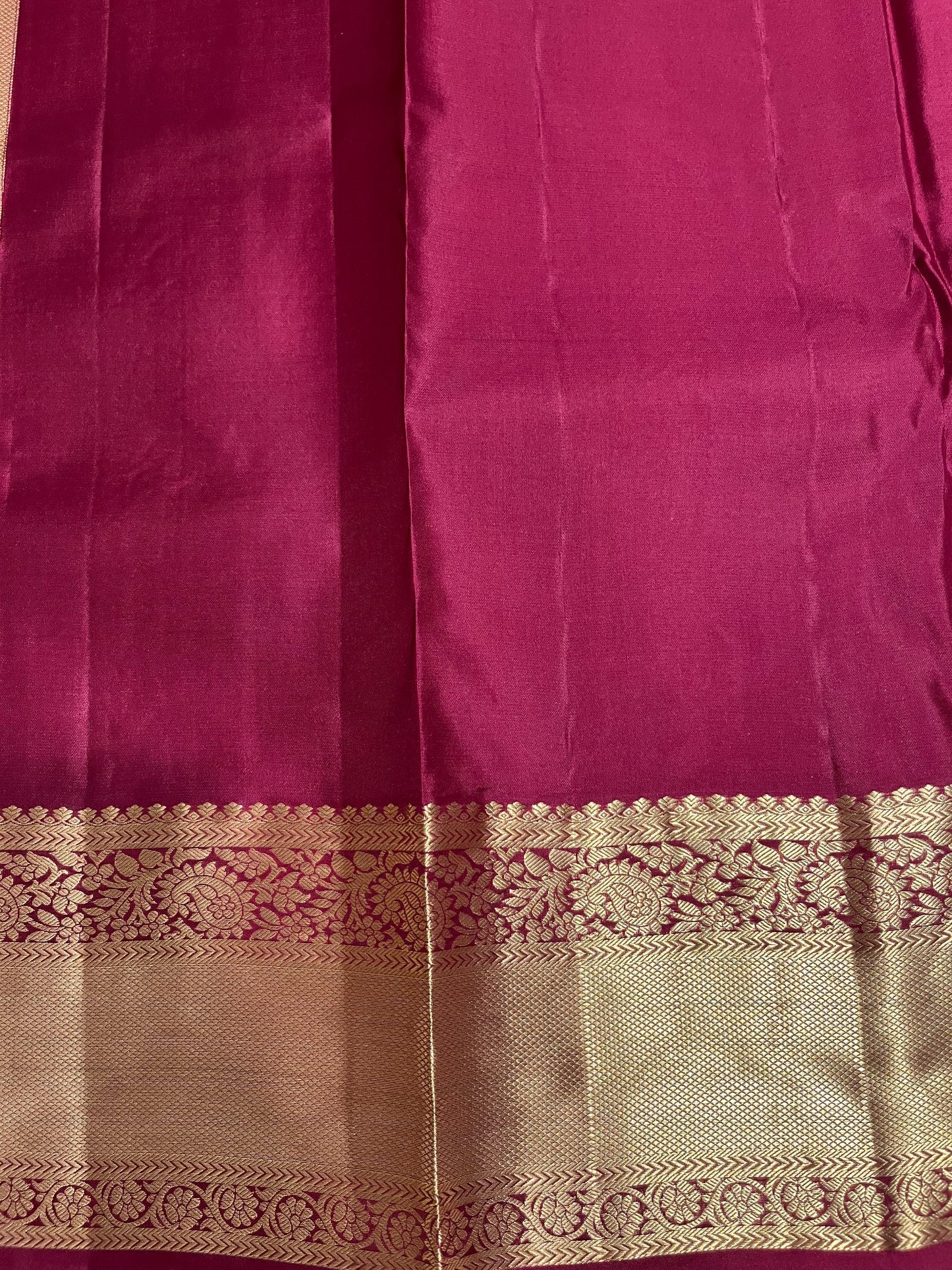 Southloom Pure Handloom Bridal Kanchipuram Silk Saree with Korvai Work (Maroon)