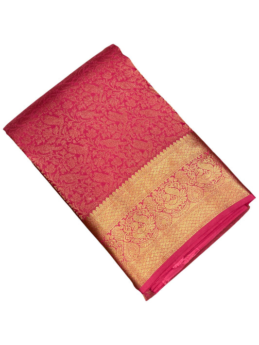 Southloom Pure Handloom Bridal Kanchipuram Silk Saree with Korvai Work