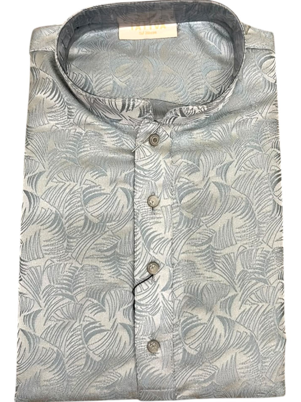 Southloom Gray woven Semi Silk Short Kurta for Men SL590