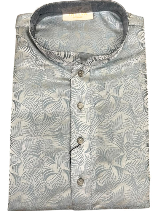 Southloom Gray woven Semi Silk Short Kurta for Men SL590