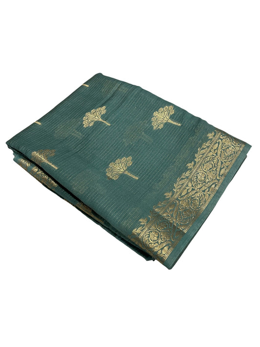 Southloom Georgete Banarasi Silk Saree with Woven Work on Body and Borders