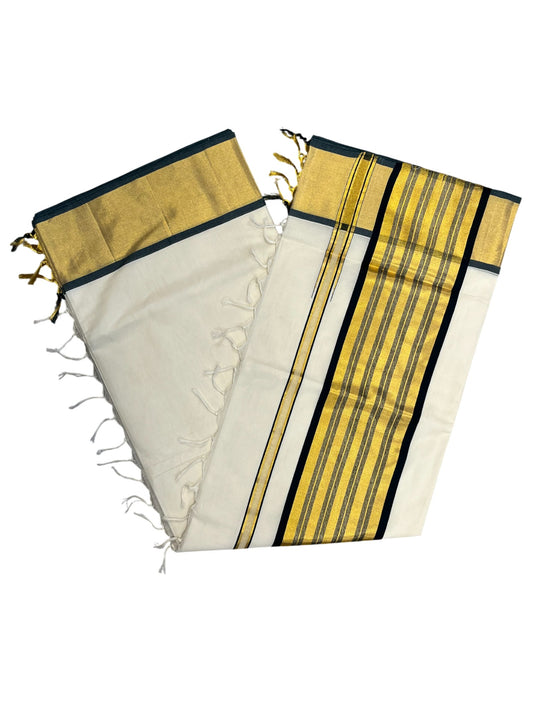 Southloom Super Premium Balaramapuram Unakkupaavu Handloom Tissue Saree with Green Border