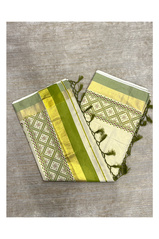 Southloom Kerala Tissue Kasavu Saree
