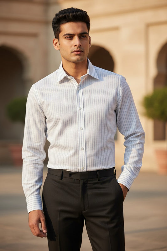 Southloom Pure Cotton Blue Lines Shirt SLSHIRT 42FS