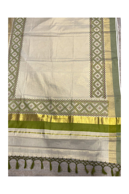 Southloom Kerala Tissue Kasavu Saree