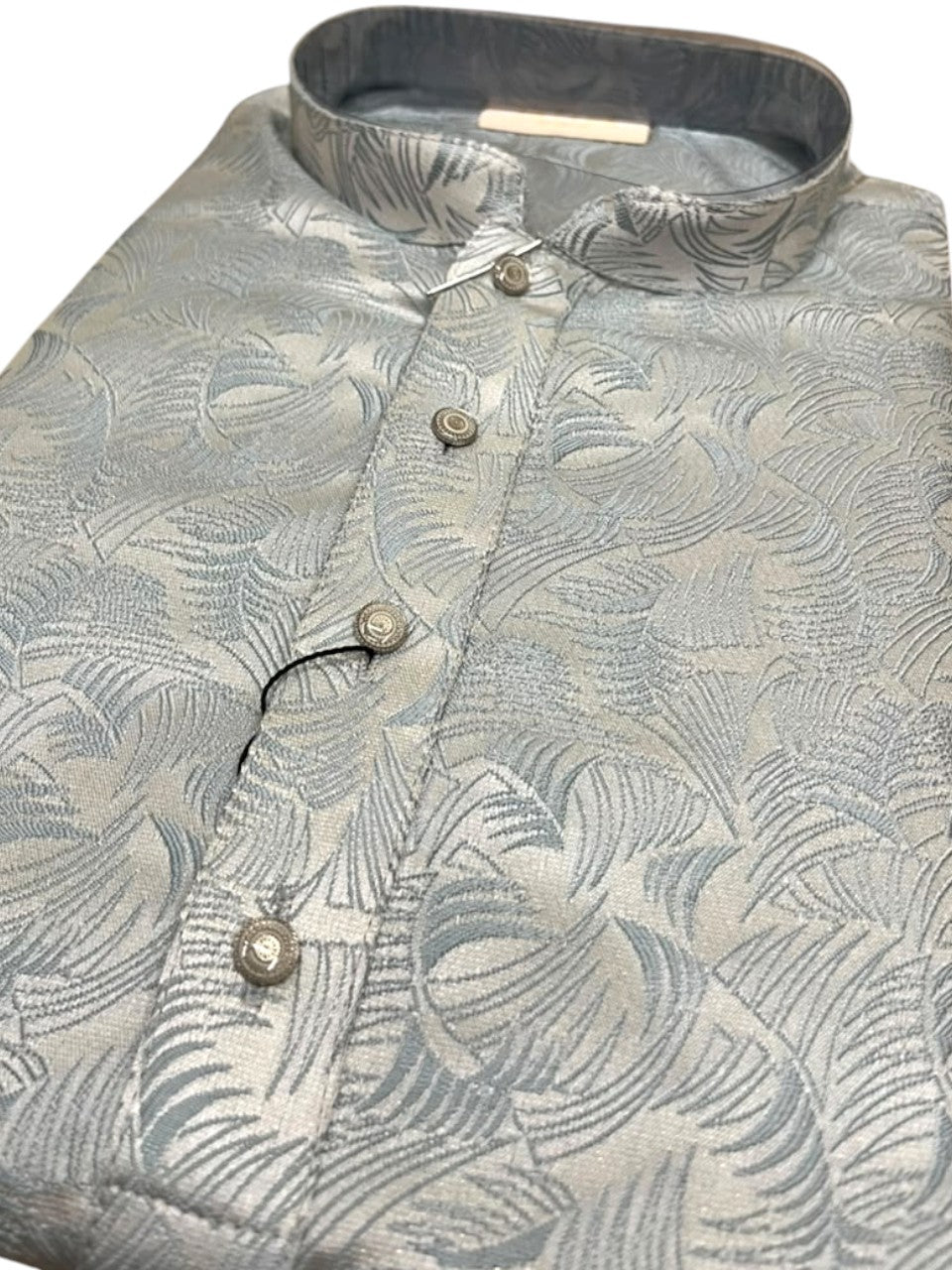 Southloom Gray woven Semi Silk Short Kurta for Men SL590