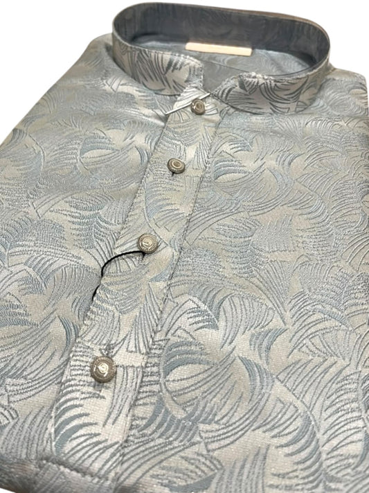 Southloom Gray woven Semi Silk Short Kurta for Men SL590