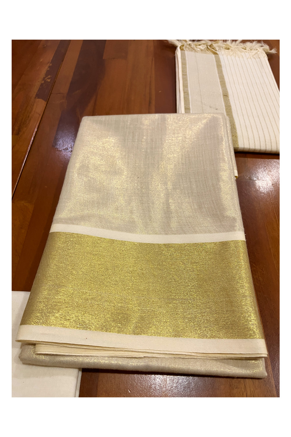 Kerala Tissue Churidar Salwar Material (include Shawl / Dupatta)